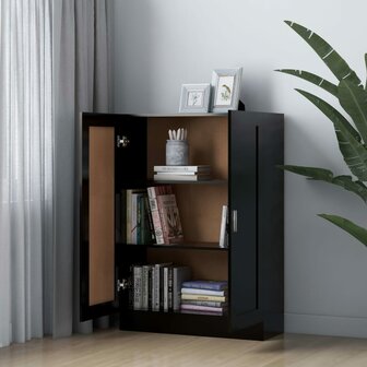 Boekenkast 82,5x30,5x115 cm spaanplaat zwart 3