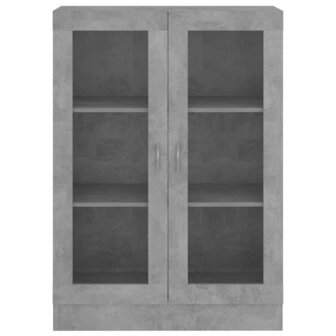 Vitrinekast 82,5x30,5x115 cm bewerkt hout betongrijs 6