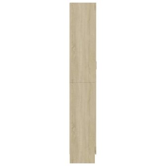 Vitrinekast 82,5x30,5x185,5 cm bewerkt hout sonoma eikenkleurig 6