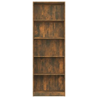 Boekenkast 60x24x175 cm bewerkt hout gerookt eikenkleurig 4