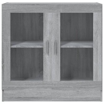 Vitrinekast 82,5x30,5x80 cm bewerkt hout grijs sonoma eiken 3