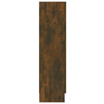 Vitrinekast 82,5x30,5x115 cm bewerkt hout gerookt eikenkleurig 7