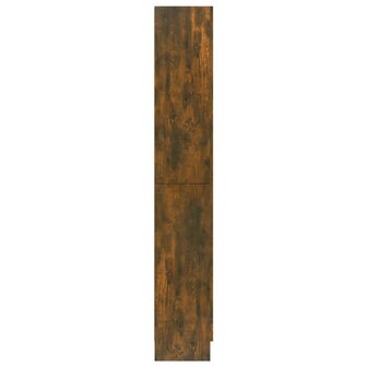 Vitrinekast 82,5x30,5x185,5 cm bewerkt hout gerookt eikenkleur 4