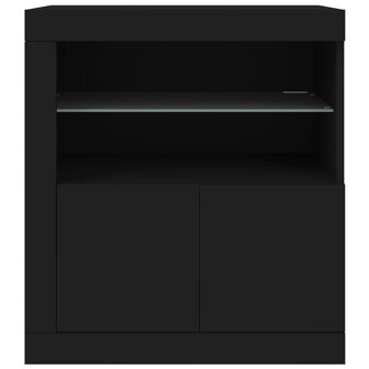 Dressoir met LED-verlichting 60,5x37x67 cm zwart 6