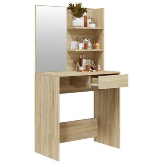 Kaptafel met spiegel 74,5x40x141 cm sonoma eikenkleurig 5