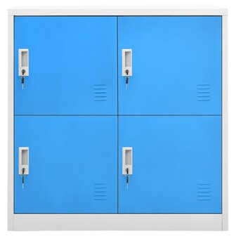 Lockerkasten 2 st 90x45x92,5 cm staal lichtgrijs en blauw 3