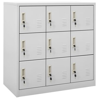 Lockerkasten 2 st 90x45x92,5 cm staal lichtgrijs 2