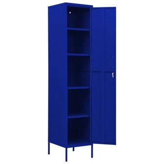 Lockerkast 35x46x180 cm staal marineblauw 6