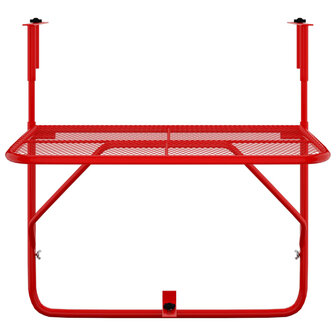 Balkontafel 60x40 cm staal rood 3