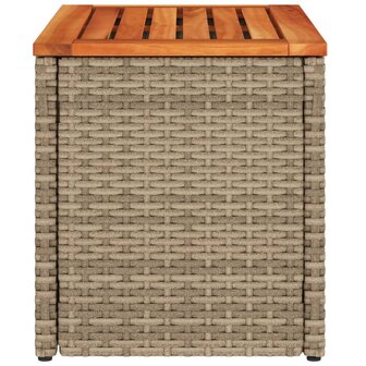 Tuinbijzettafels 2 st 55x34x37 cm poly rattan en hout beige 7