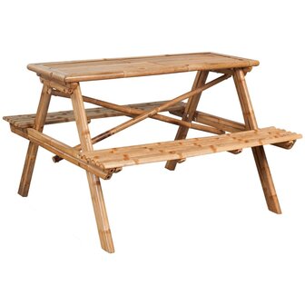 Picknicktafel 120x120x78 cm bamboe 1