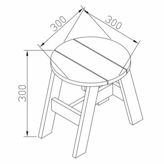 AXI 3-delige Kinderpicknicktafelset grijs en wit 7