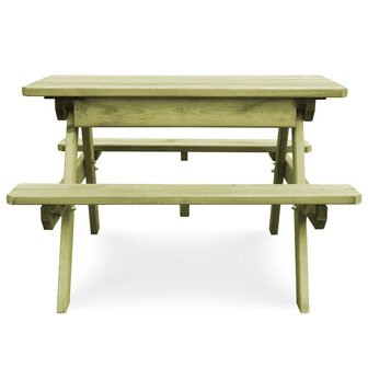 Picknicktafel met banken 90x90x58 cm ge&iuml;mpregneerd grenenhout 2