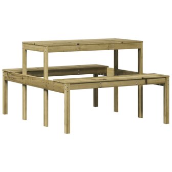 Picknicktafel 110x134x75 cm ge&iuml;mpregneerd grenenhout 6