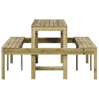 Picknicktafel 160x134x75 cm ge&iuml;mpregneerd grenenhout 5