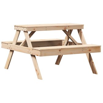 Picknicktafel 105x134x75 cm massief grenenhout 2