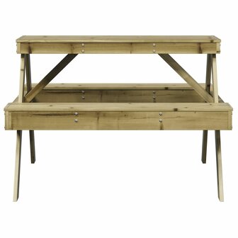 Picknicktafel 105x134x75 cm ge&iuml;mpregneerd grenenhout 4