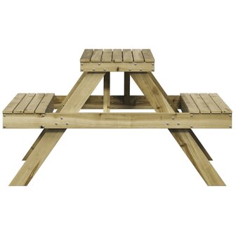 Picknicktafel 105x134x75 cm ge&iuml;mpregneerd grenenhout 5