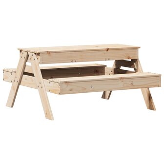 Picknicktafel met zandbak voor kinderen massief grenenhout 2