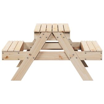 Picknicktafel met zandbak voor kinderen massief grenenhout 6