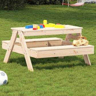 Picknicktafel voor kinderen 88x97x52 cm massief grenenhout 1