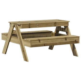 Picknicktafel voor kinderen 88x97x52 cm ge&iuml;mpregneerd hout 2