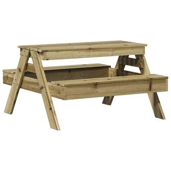 Picknicktafel voor kinderen 88x97x52 cm ge&iuml;mpregneerd hout 6