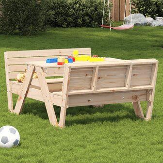 Picknicktafel voor kinderen 88x122x58 cm massief grenenhout 1