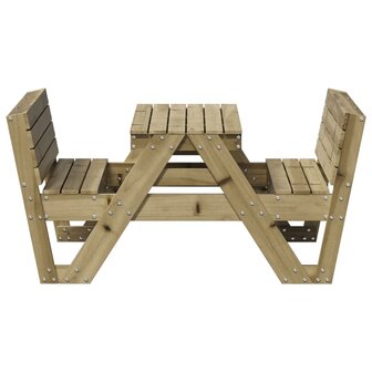 Picknicktafel voor kinderen 88x122x58 cm ge&iuml;mpregneerd hout 5