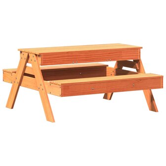 Picknicktafel met zandbak voor kinderen grenenhout wasbruin 2