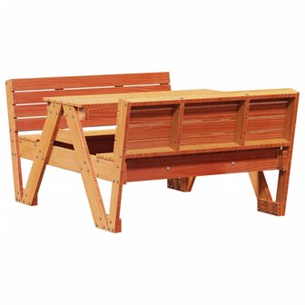 Picknicktafel voor kinderen 88x122x58 cm grenenhout wasbruin 6