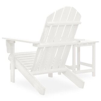 Tuinstoel Adirondack met tafel massief vurenhout wit 4