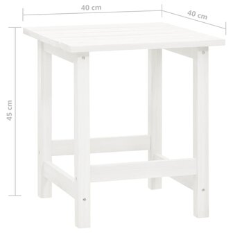 Tuinstoel Adirondack met tafel massief vurenhout wit 12