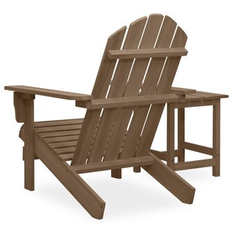 Tuinstoel Adirondack met tafel massief vurenhout bruin 4