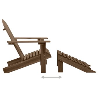 Tuinstoel Adirondack voetenbank tafel massief vurenhout bruin 7