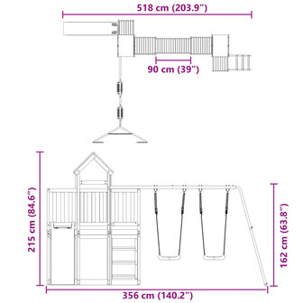 Speelhuis massief grenenhout 11