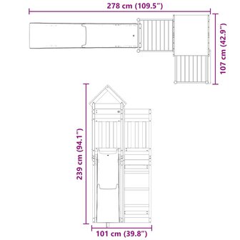 Speelhuis massief grenenhout 9