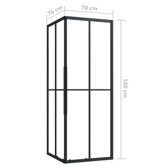 Douchecabine 70x70x180 cm ESG 9