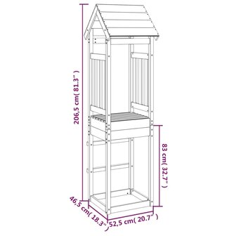 Speeltoren 52,5x46,5x206,5 cm ge&iuml;mpregneerd grenenhout 8