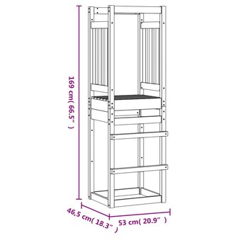 Speeltoren 53x46,5x169 cm ge&iuml;mpregneerd grenenhout 8