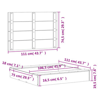 Zandbak met deksel 111x111x19,5 cm massief grenenhout 10