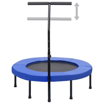 Fitnesstrampoline met handgreep en veiligheidsmat 102 cm 2