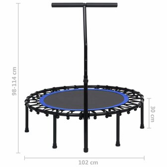 Fitnesstrampoline met handgreep 102 cm 7