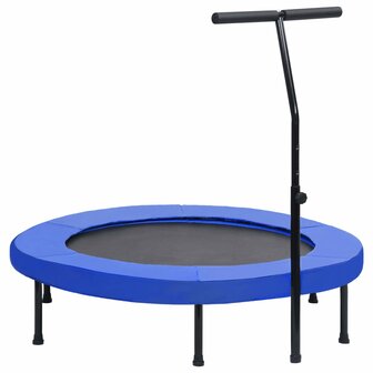 Fitnesstrampoline met handgreep en veiligheidsmat 122 cm 1