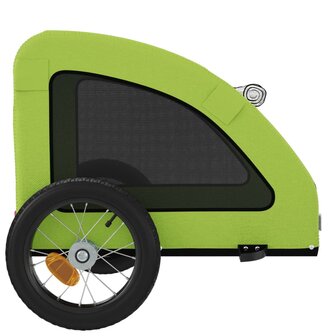 Hondenfietstrailer oxford stof en ijzer groen 7