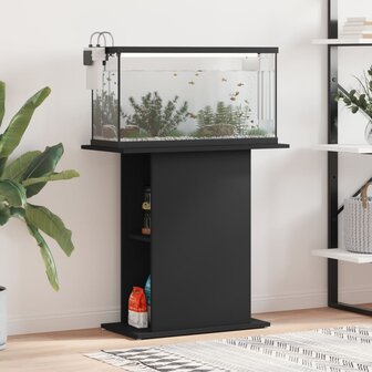 Aquariumstandaard 75x36x72,5 cm bewerkt hout zwart 1