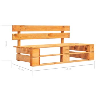 Tuinbank pallet hout honingbruin 5