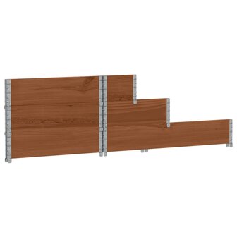 Verhoogde plantenbak 3-laags 120x80 cm massief grenenhout bruin 6