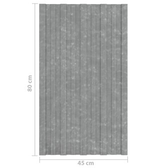 Dakpanelen 12 st 80x45 cm gegalvaniseerd staal zilverkleurig 7