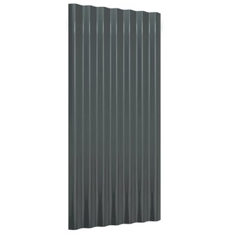 Dakpanelen 36 st 80x36 cm gepoedercoat staal antracietkleurig 3